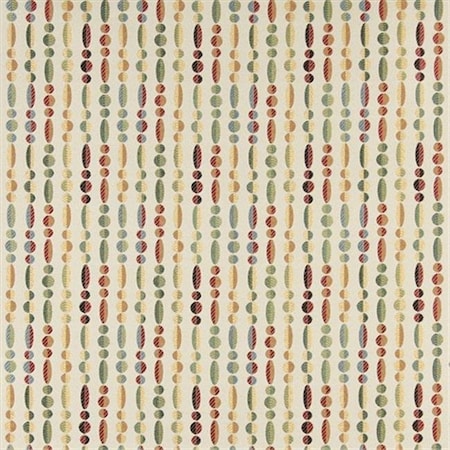 Designer Fabrics Designer Fabrics K0020A 54 in. Wide Green; Yellow And Red; Geometric Striped Contemporary Upholstery Fabric K0020A